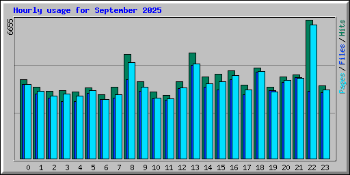 Hourly usage for September 2025