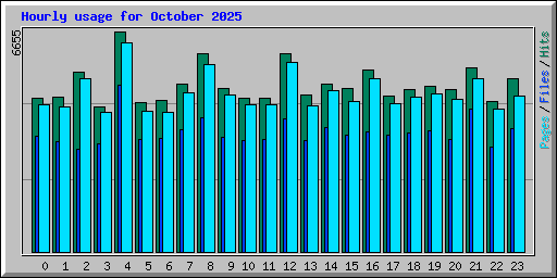 Hourly usage for October 2025